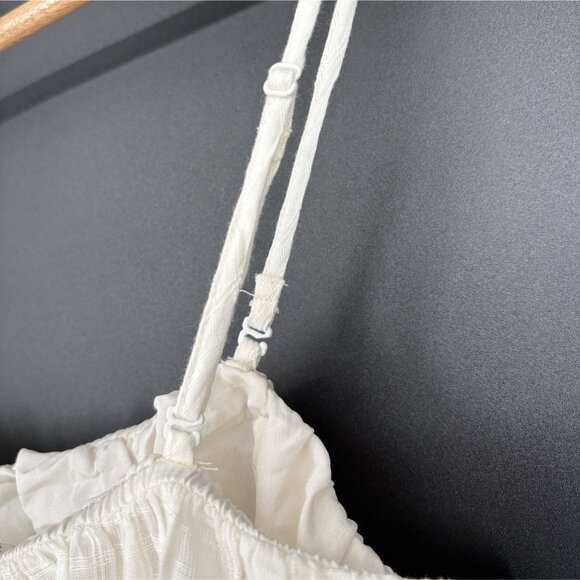 American Eagle Women Floral Embroidered Cami Crop Top M Off White Boho Festival - Picture 5 of 12